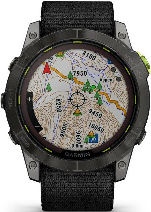 Watches Garmin Enduro 2 Carbon Gray DLC Titanium/Black UltraFit Nylon Strap  (+ spare silicone strap)