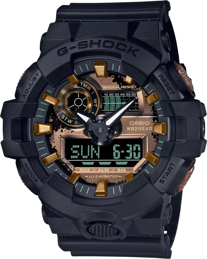 Casio wr20bar gold deals