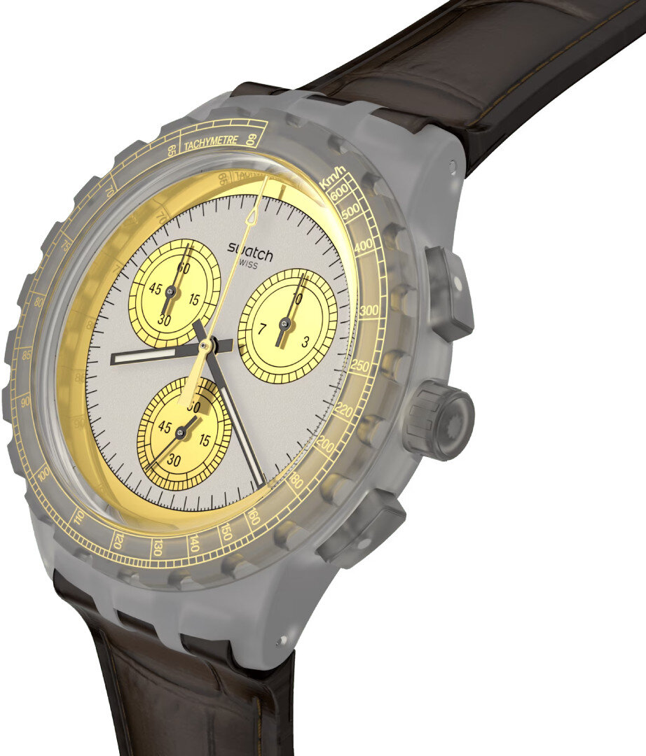 Swatch store golden watch