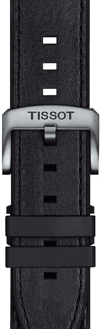 Leather strap Tissot 23mm, black, Quick Release
