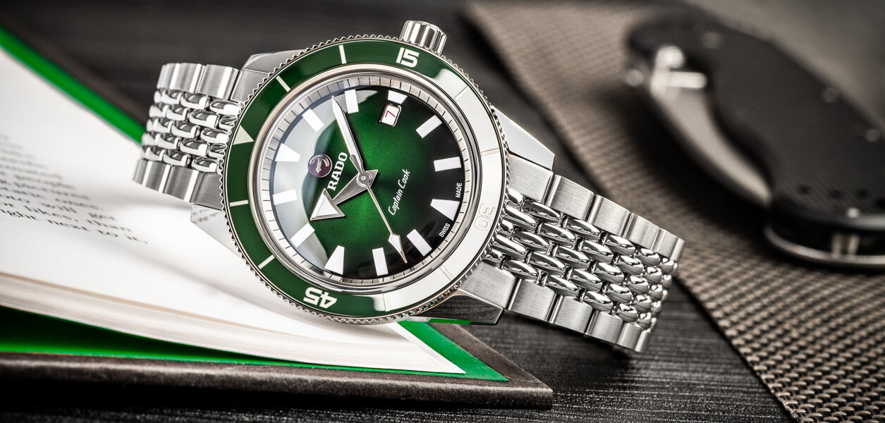 ロディ Rado Captain Cook Automatic Green Dial Unisex Watch R32500323