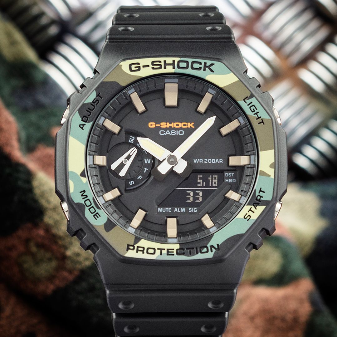 Casio G-Shock Original Carbon GA-2100SU-1AER Utility Series Colors Core (CasiOak) Guard