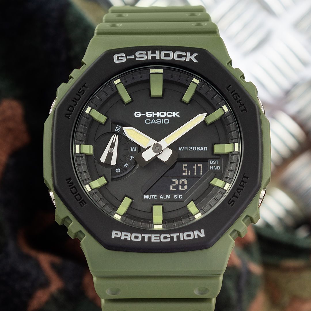 Neueste Informationen Casio G-Shock Original GA-2110SU-3AER Carbon Guard (CasiOak) Series Colors Core Utility