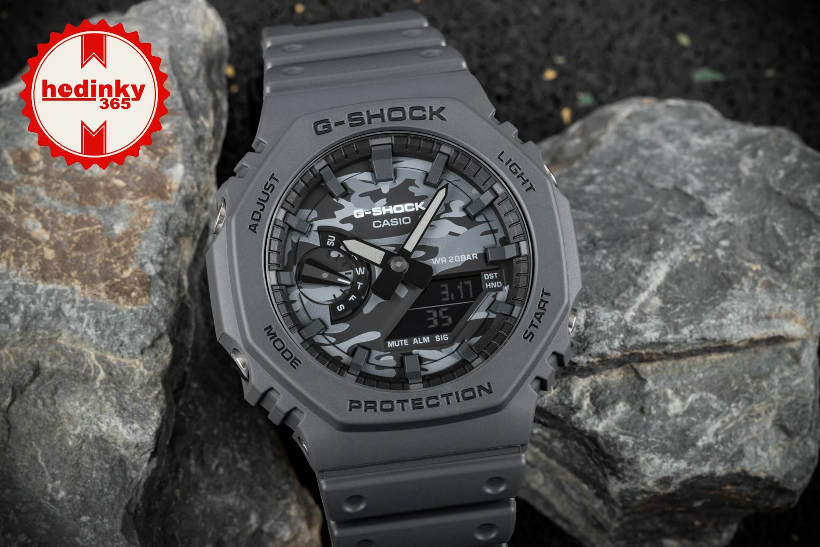 Casio G-Shock Original GA-2100CA-8AER Utility Camo Series Carbon Core Guard  (CasiOak)