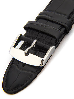 Unisex black leather strap HYP-01-NERO