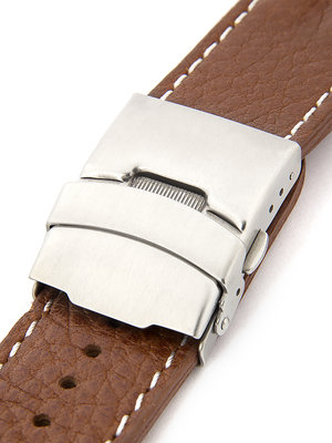 Men's leather light brown strap W-053-B1