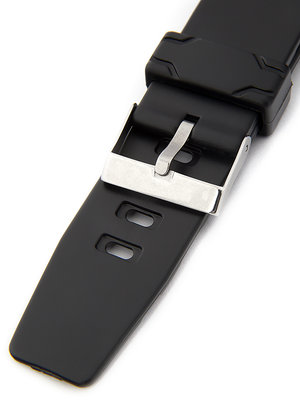 Unisex black plastic strap P149