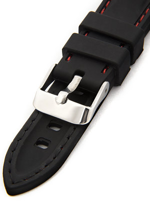 Unisex black silicone strap SC-05A