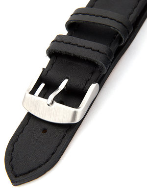 Men's black leather strap H-5-A
