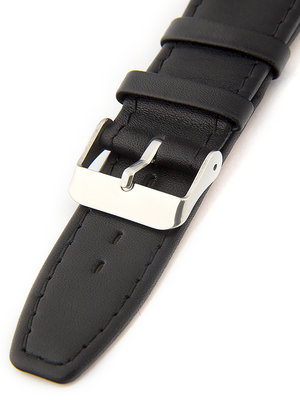 Unisex black leather strap W-309-L
