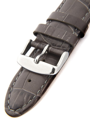 Unisex gray leather strap HYP-01-GREY
