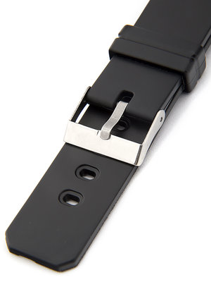 Unisex black plastic strap P015