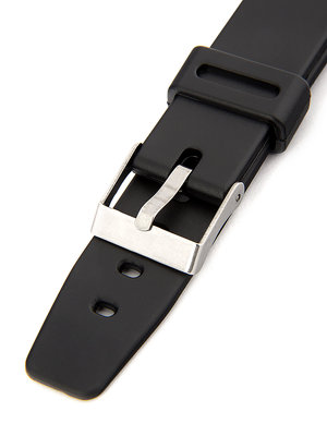 Unisex black plastic strap P081