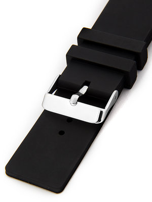Unisex black silicone strap SC-04A