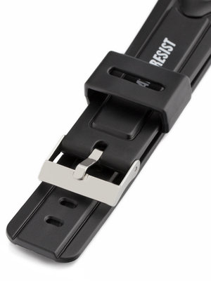 Unisex black plastic strap P078