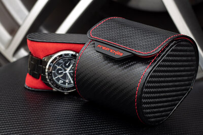 Watch case Friedrich Lederwaren Carbon 32057-2