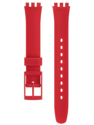 Women's red silicone strap for watches Swatch ALR124C