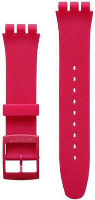 Women's pink silicone strap for watches Swatch ASUOR704