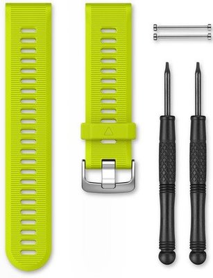 Strap Garmin Forerunner 935/945/955, silicone, yellow, silver clasp