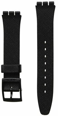 Unisex black silicone strap for watches Swatch AGB753