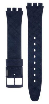 Unisex blue silicone strap for watches Swatch AGN718