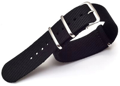 Nylon strap Ricardo, black, NATO