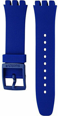 Unisex blue silicone strap for Swatch ASUNS400