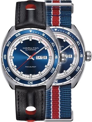 Hamilton American Classic Pan Europ Day Date Auto H35405741 + spare strap