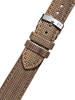 Leather-wooden watch strap for Morellato 5047C45.038RW 