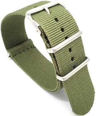 Unisex nylon green Nato strap for watches R9-177070