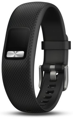 Strap Garmin Vívofit 4, silicone, black, silver clasp, L