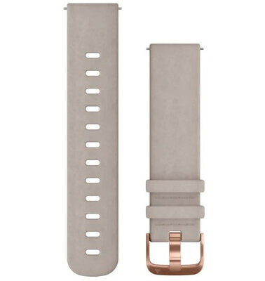 Strap Garmin Vívomove Optic/Vívoactive 3, suede, grey, pink-gold clasp