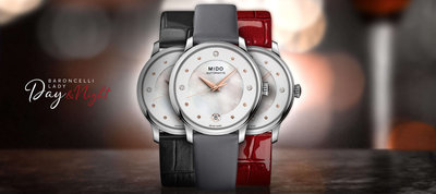 Mido Baroncelli II Lady Day & Night Automatic M039.207.16.106.00 (+ 2x replacement strap)
