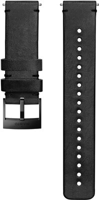 Leather strap for watches Suunto Spartan Sport, Spartan Sport Wrist HR/Baro and Suunto 9 Black/Black M 24mm