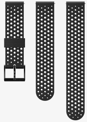 Silicone strap for watches Suunto 3 Fitness Black/Black S+M 20mm