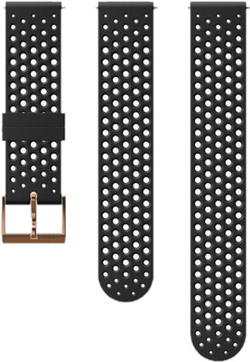 Silicone strap for watches Suunto 3 Fitness Black/Copper S+M 20mm