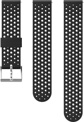 Silicone strap for watches Suunto 3 Fitness Black/Steel S+M 20mm