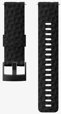 Silicone strap for watches Suunto Spartan Sport, Spartan Sport Wrist HR/Baro and Suunto 9 Explore 1 Black/Black M 24mm