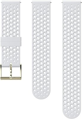 Silicone strap for watches Suunto 3 Fitness White/Gold S+M 20mm