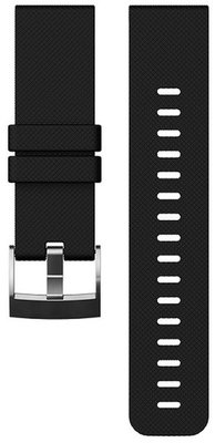 Silicone strap for watches Suunto Traverse Black/Silver