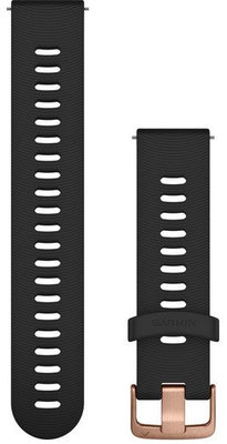 Strap Garmin Quick Release 20mm, silicone, black, golden clasp (Venu, Venu Sq, Venu 2 plus aj.)