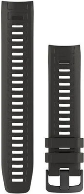 Strap Garmin Instinct, silicone, black, black clasp