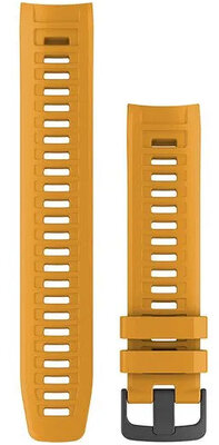 Strap Garmin Instinct, silicone, yellow, black clasp