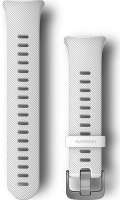 Strap Garmin Forerunner 45S, silicone, white, silver clasp, size With