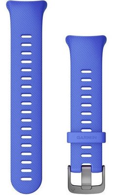 Strap Garmin Forerunner 45S, silicone, blue, silver clasp, size With