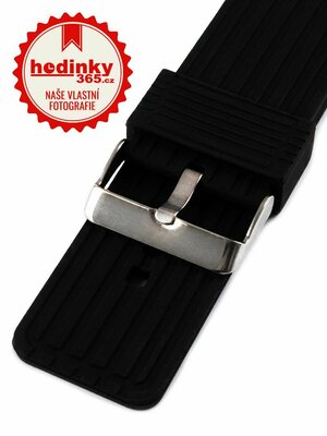 Unisex silicone black strap for watches SC-07A