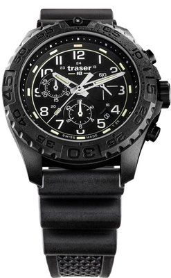 Traser P96 Outdoor Pioneer Evolution Chrono Black with rubber strap