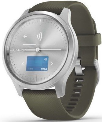 Garmin Vívomove 3 Style, Silver / Green Band