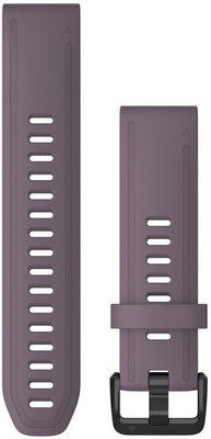 Strap Garmin QuickFit 20mm, silicone, purple, black clasp (Fenix 7S/6S/5S)