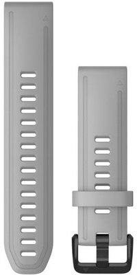 Silicone strap Garmin 20mm (pro Garmin Fenix 8/7S/6S (43mm), aj.), Grey V5, QuickFit